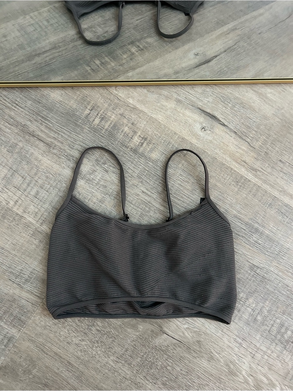 Urban Outfitters Out From Under Ribbed Bralette Grey Charcoal XS S